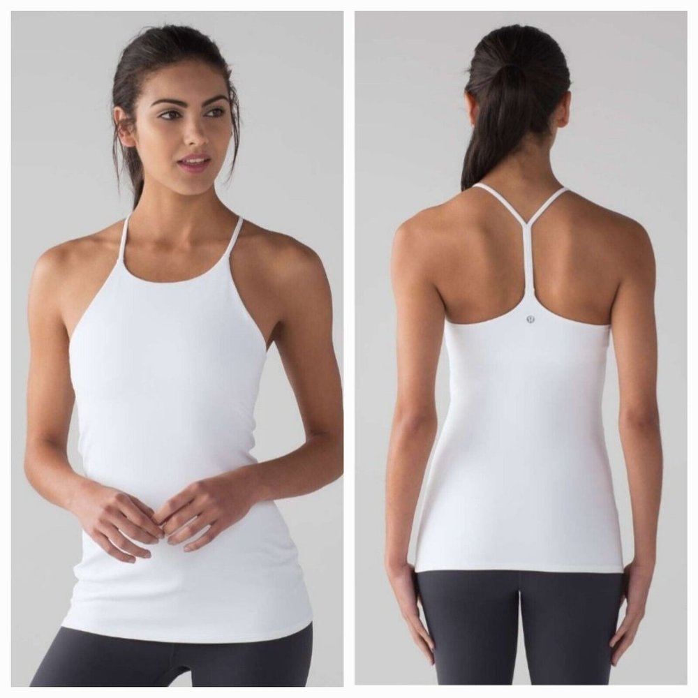 Lululemon sun setter tank top white sz 6 WORN ONCE